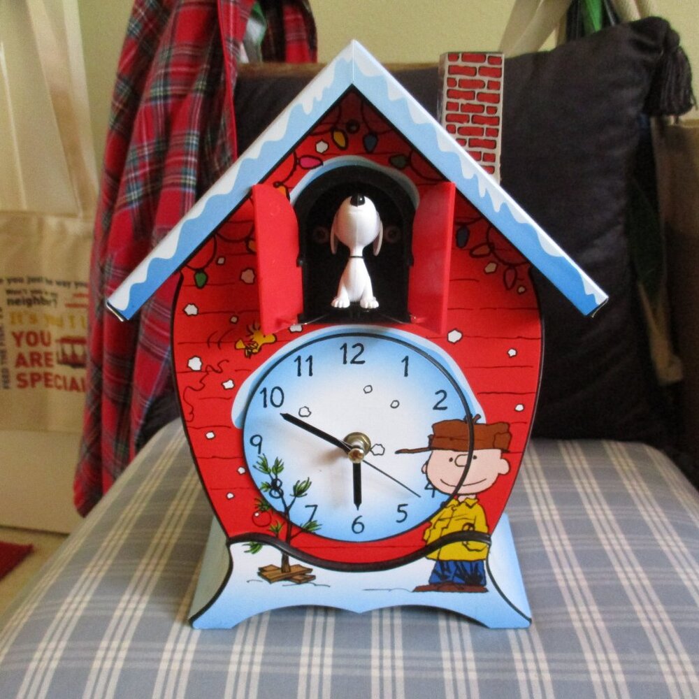FINAL SALE! Peanuts Charlie Brown Theme Song Snoopy Cuckoo Clock, needs repair